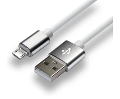 everActive kabelis USB 1m - Baltas, silikonas, greitas įkrovimas, 2,4A - CBS-1MW