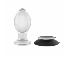 Gender X Evolved Crystal Ball Plug - Clear Silicone Base, Smooth Plastic Shape