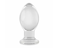 Gender X Evolved Crystal Ball Plug - Clear Silicone Base, Smooth Plastic Shape