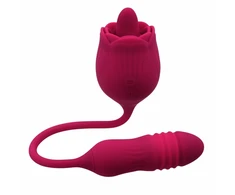 Evolved Wild Rose Intimate Tongue System Raudona, Dual Motor, USB Rechargeable