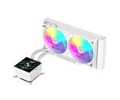Gamemax CPU Liquid Cooler | GLACIER 240 LCD WH | Baltas