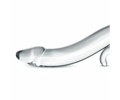 Glas Glass Toy No. 14 Transparent Curved Model with Handle 20 cm