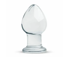 Glas Intimate Plug Model No. 26 Clear Glass Medium Size
