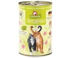 Fox4Pets Drėgnas Kačių Maistas - GRANATAPET DeliCATessen Paukštiena ir Triušis 400g Be Grūdų
