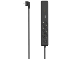 Hama 3 gniazda SCHUKO, 1,4M, 2 USB-C, 1 USB-A, Power Delivery, 100W