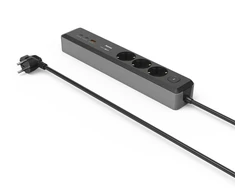 Hama 3 gniazda SCHUKO, 1,4M, 2 USB-C, 1 USB-A, Power Delivery, 100W