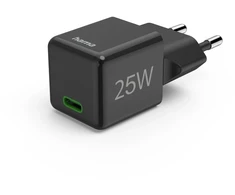 Dėklas Hama supermini 25W PD/QC 1x USB-C juoda