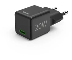 Dėklas Hama supermini 20W PD/QC 1x USB-C juoda