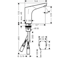 Hansgrohe bekontaktis praustuvo maišytuvas 6V