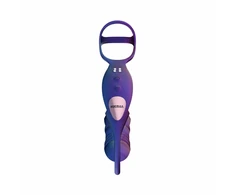 Hueman Deep Impact Dual-Action Silicone Intimate Ring Violetinė