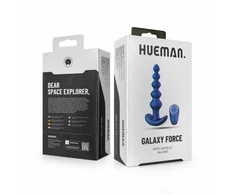 Hueman Galaxy Force Remote-Controlled Vibrating Beaded Plug Juodas