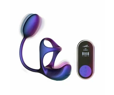 Hueman Halo Orbit Dual-Motor Intimate Ring, Violetinė, Remote-Controlled