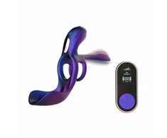 Hueman Zenith Intimate Ring with Dual Stimulation, Violetinė, Remote Control