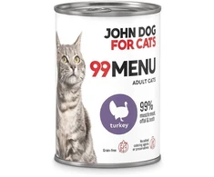 JOHN DOG 99 Menu kalakutiena – šlapias kačių maistas – 400g