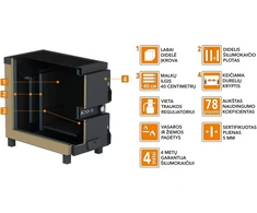 Katilas - viryklė "IGNIS M" 10kW