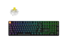 Keychron J5 Wireless (KJ5-H4) – US išdėstymas – Hot-Swappable Super Banana – Juodas (Juoda) Mechaninė Belaidė Žaidimų Klaviatūra