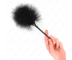 KINK Juodas Feather Sensory Wand 27 cm - Elegant Teasing Priedas