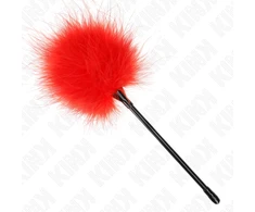 KINK Raudona Feather Sensory Tickler 27 cm - Elegant Bondage Priedas