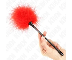 KINK Raudona Feather Sensory Tickler 27 cm - Elegant Bondage Priedas