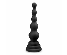 Kiotos Cone Shape Silicone Model with Beaded Structure Juodas 16.5 cm