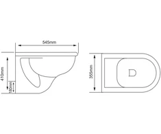 Klozetas pakabinamas PUNO 301 RIMLESS