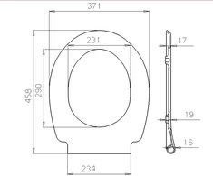 Klozeto dangtis DU02A lėtas