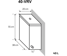 Krosnelė Skamet P-11640 VRV kairinė su 40L nerūd. plieno vandens talpa