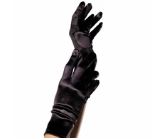 Boland Traciks Leg Avenue Satin Gloves Juodas - Elegant Short Party Priedas One Size