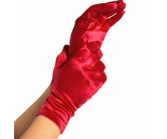 Leg Avenue Accessories Leg Avenue Satin Gloves Raudona - Short Elegant Shiny Party Model One Size