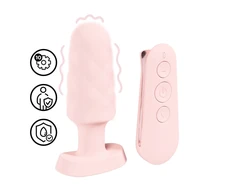 Loveline By Shots Loveline Velvet Paris Series Remote-Control Plug, Rožinė, 10 Modes, Atsparus vandeniui