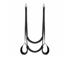 Loving Joy Adjustable Intimate Swing with Soft Fleece Support, Juodas