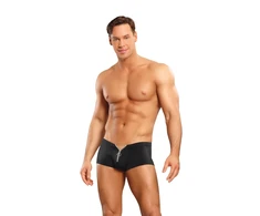 Male Power x Boneyard Duo Zipper Shorts with Raudona Support Ring L/XL Juodas