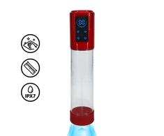 Pumped By Shots MegaLift Automatic Intimate Vacuum System Metallic Raudona Atsparus vandeniui