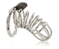 METAL HARD Stainless Steel Cage System 35mm - Chastity Lock Kit