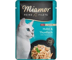 MIAMOR Fine Filets vištiena su tunu padaže - šlapias kačių maistas - 100g