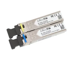 MikroTik Pair of SFP modules S-3553LC20D (S-35LC20D 1.25G SM 20km T1310nm/R1550nm + S-53LC20D 1.25G SM 20km T1550nm/R1310nm) | M