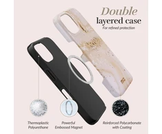 Dėklas MIO Gold Marble Magsafe Compatible for iPhone 17 Pro Max