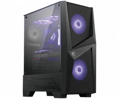 MSI MAG Forge 100M Midi Tower - Juodas, Permatomas