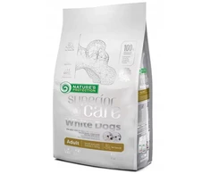 Nature's Protection Superior Care Baltas Dogs ėriena Adult Small and Mini Breeds 10 kg, mažų ir labai mažų veislių suaugusių baltakailių šunų sausas pašaras su ėriena