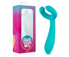 Noam Dual-Ended Rechargeable Intimate Device for Couples, Atsparus vandeniui, Juodas