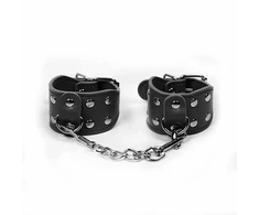 OHMAMA Fetish Mini Wrist Restraints - Adjustable PVC &amp; Metal, One Size