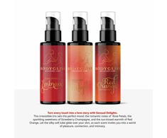 Orange BodyGliss Travel Edition 3-Pack - Raudona Oranžinis, Strawberry, Rosepetals