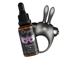 Orgie Orgasmic Bunny Stimulation Kit with Vibrating Ring &amp; Gel