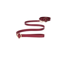 Ouch By Shots OUCH HALO Premium Collar and Leash Set - Gold Accents, Adjustable Fit