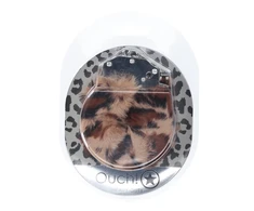 Ouch By Shots Ouch! Heavy-Duty Plush Handcuffs Leopard Pattern Adjustable Metal