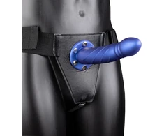 Ouch By Shots Ouch! Twisted Hollow Strap-On 20 cm - Adjustable Intimate Harness, Juodas