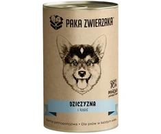 PAKA ZWIERZAKA Žvėriena ir lašiša - šlapias šunų ėdalas - 400g
