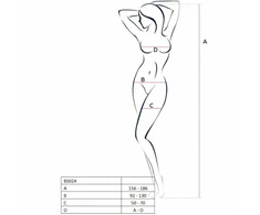 Passion Woman Bodystockings PASSION BS024 Baltas Fishnet Bodystocking with Decorative Embroidery One Size