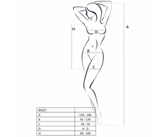 Passion Woman Bodystockings Passion BS027 Bodystocking Baltas Mesh Dress, One Size, Elegant Design