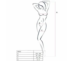 Passion Woman Bodystockings PASSION BS031 Bodystocking Juodas - Elegant Fishnet One Size
